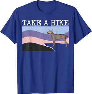 Take A Hike Pointer Funny Graphic Hiking T-Shirt - T-Shirt | Royal