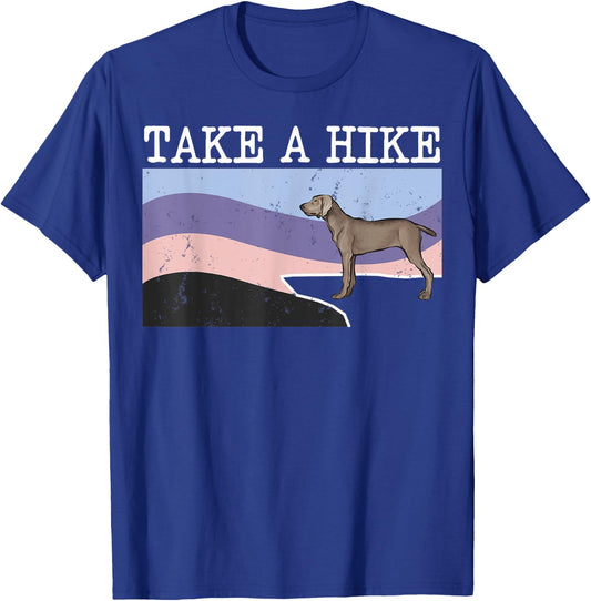 Take A Hike Pointer Funny Graphic Hiking T-Shirt - T-Shirt | Royal