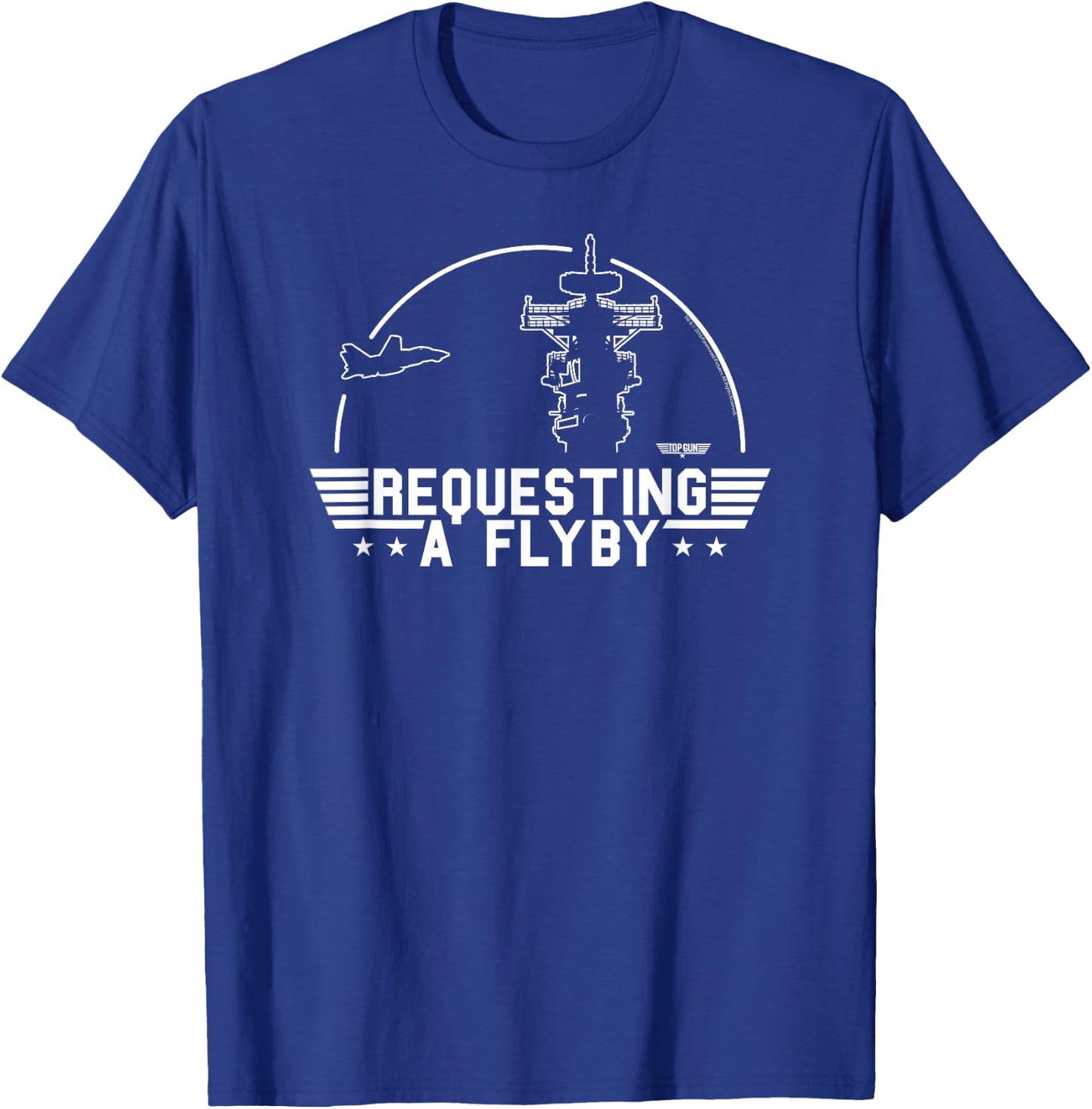 Top Gun Requesting A Flyby Outline Action Movie T-Shirt - T-Shirt | Royal