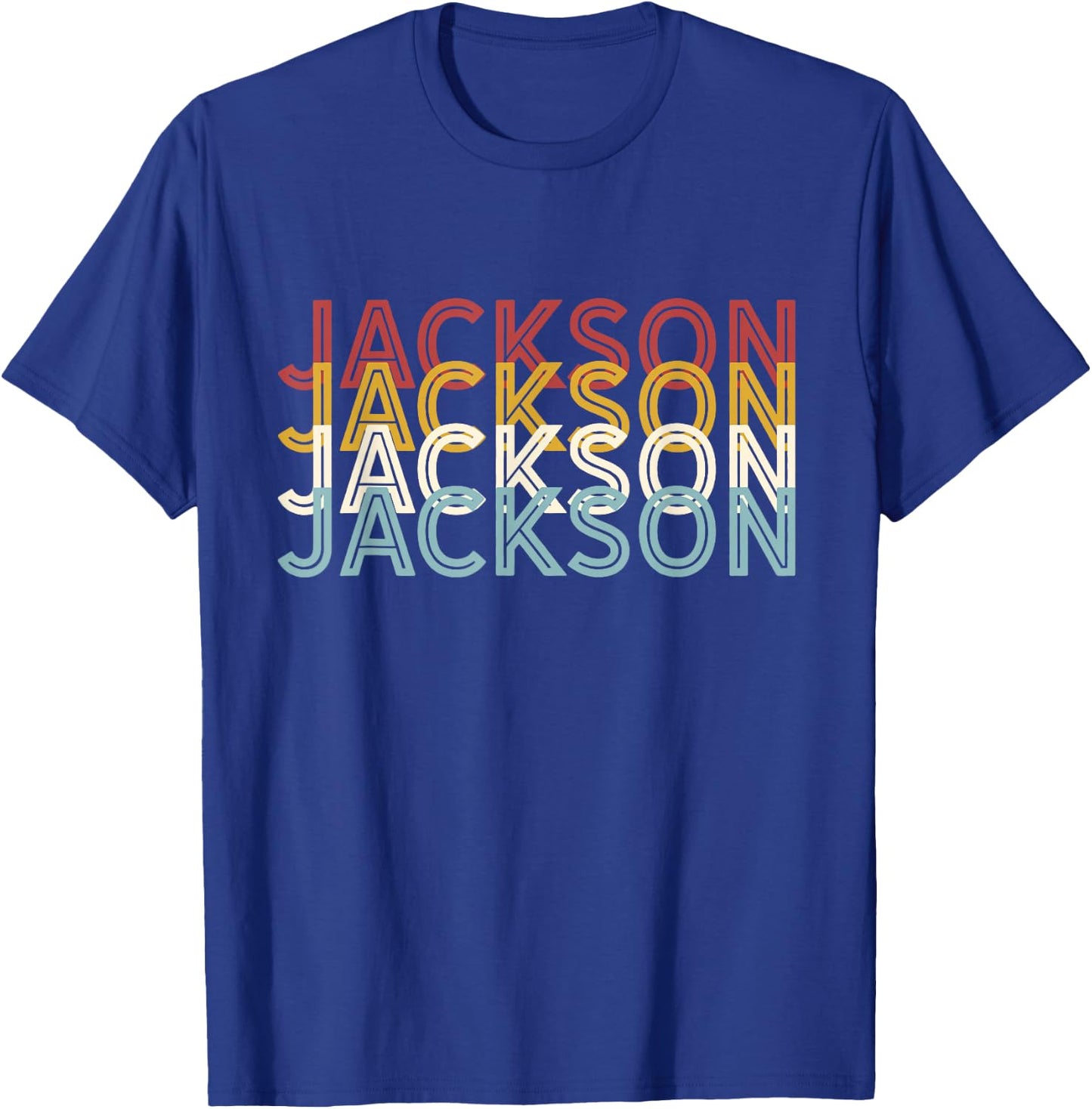 US American City 70's Retro USA - Vintage Jackson , Black T-Shirt - T-Shirt | Royal