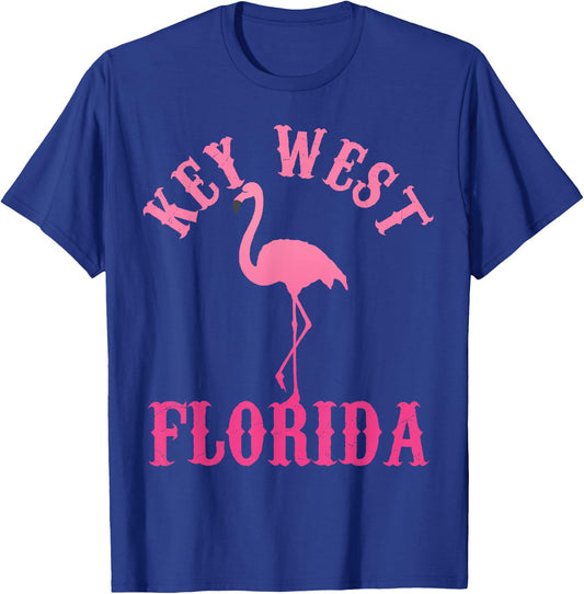 Key West Florida Shirt Flamingo America USA Souvenir T-Shirt - T-Shirt | Royal