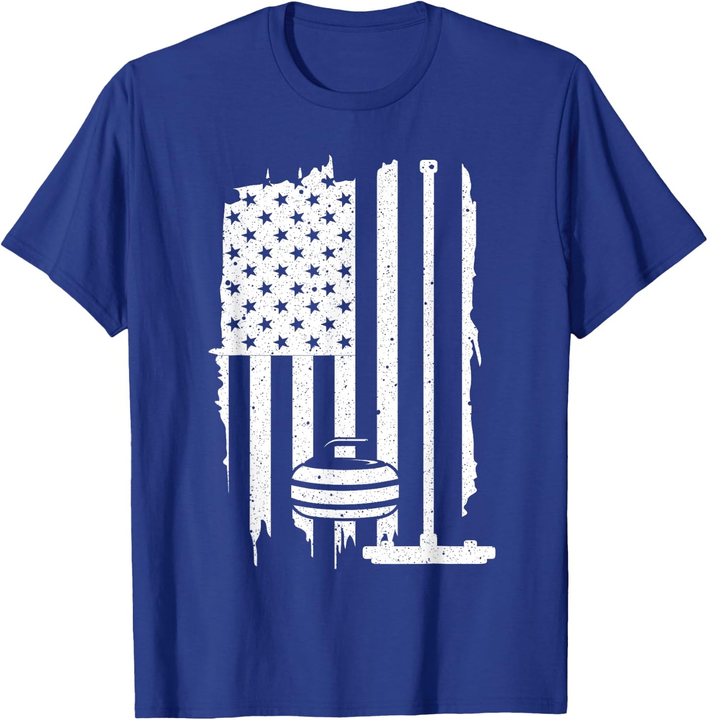 Funny Curling Gift Women Curling Players USA Team T-Shirt - T-Shirt | Royal