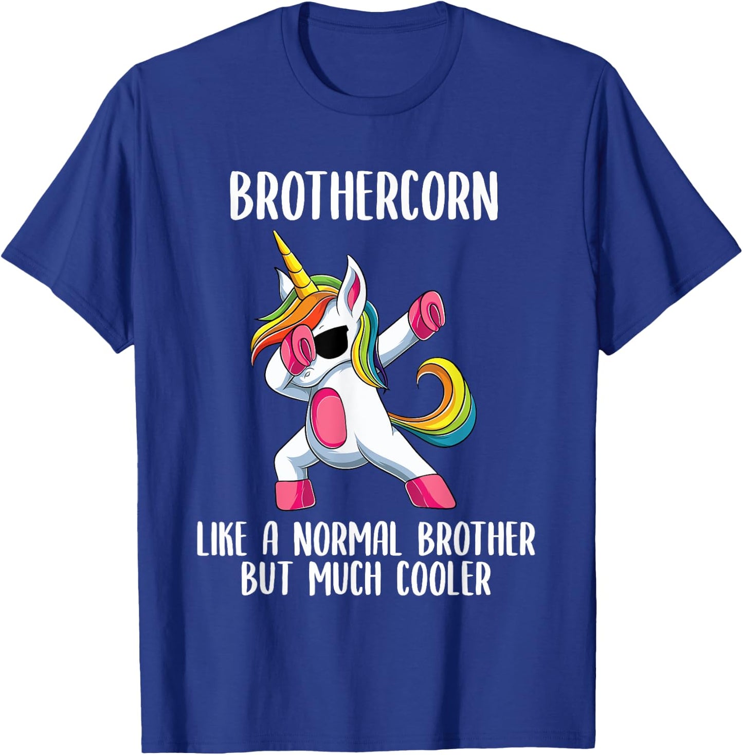 Unicorn Brother Girl Birthday Party Apparel BrotherCorn Cute T-Shirt - T-Shirt | Royal