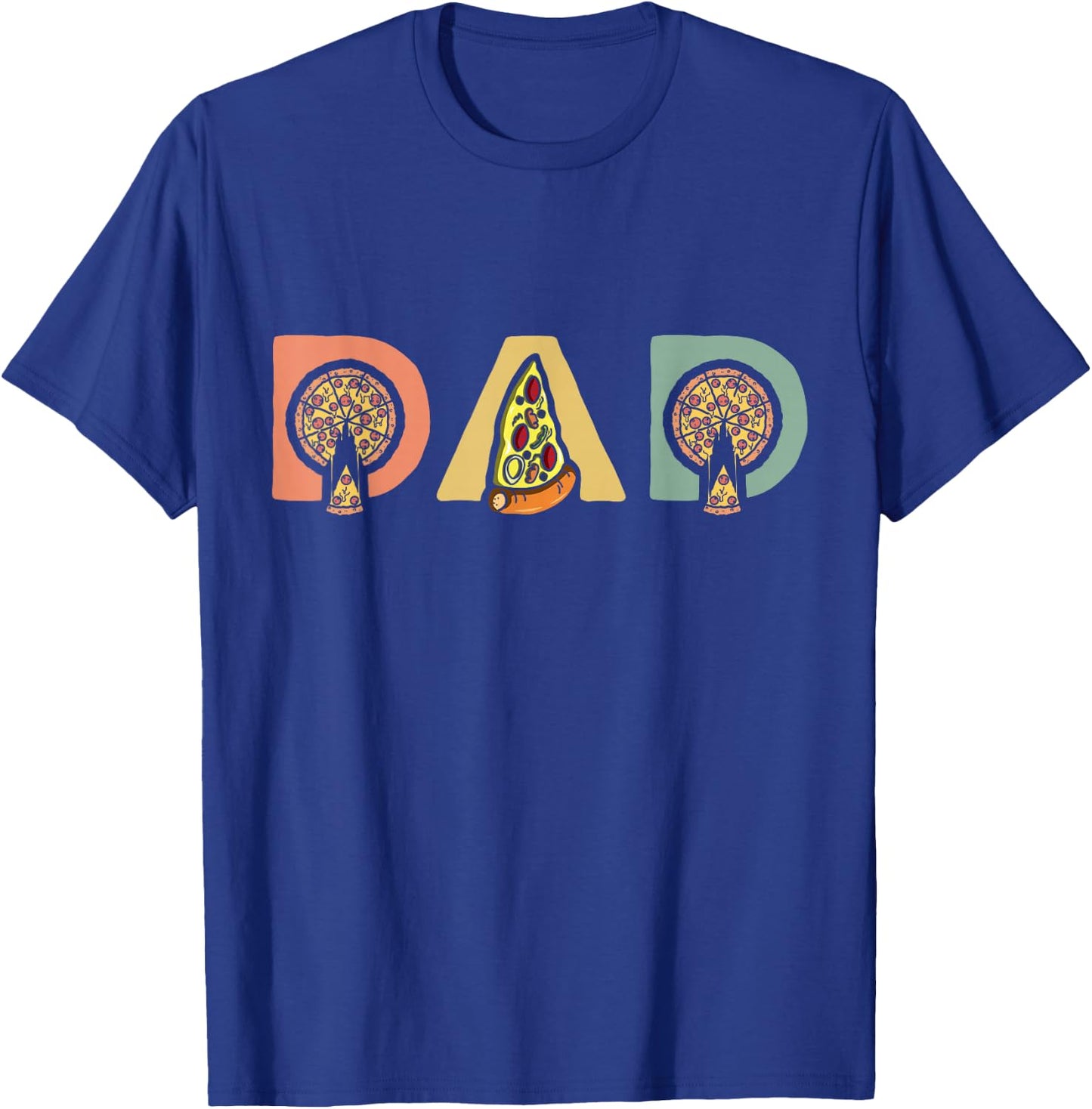 Pizza Eater Fatherhood Parenting Daddy Fathers Day T-Shirt - T-Shirt | Royal