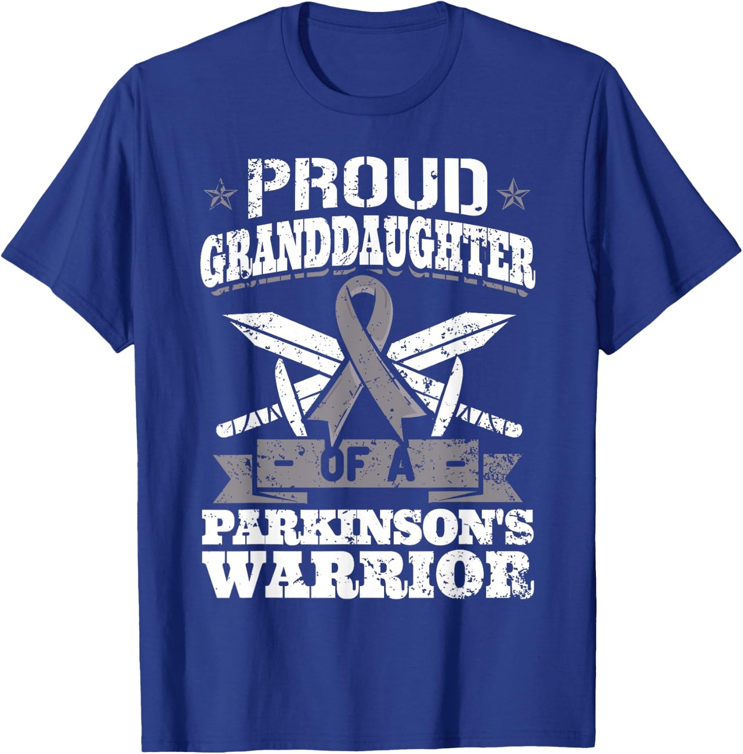 Proud Granddaughter Of A Parkinson's Warrior PD Awareness T-Shirt - T-Shirt | Royal
