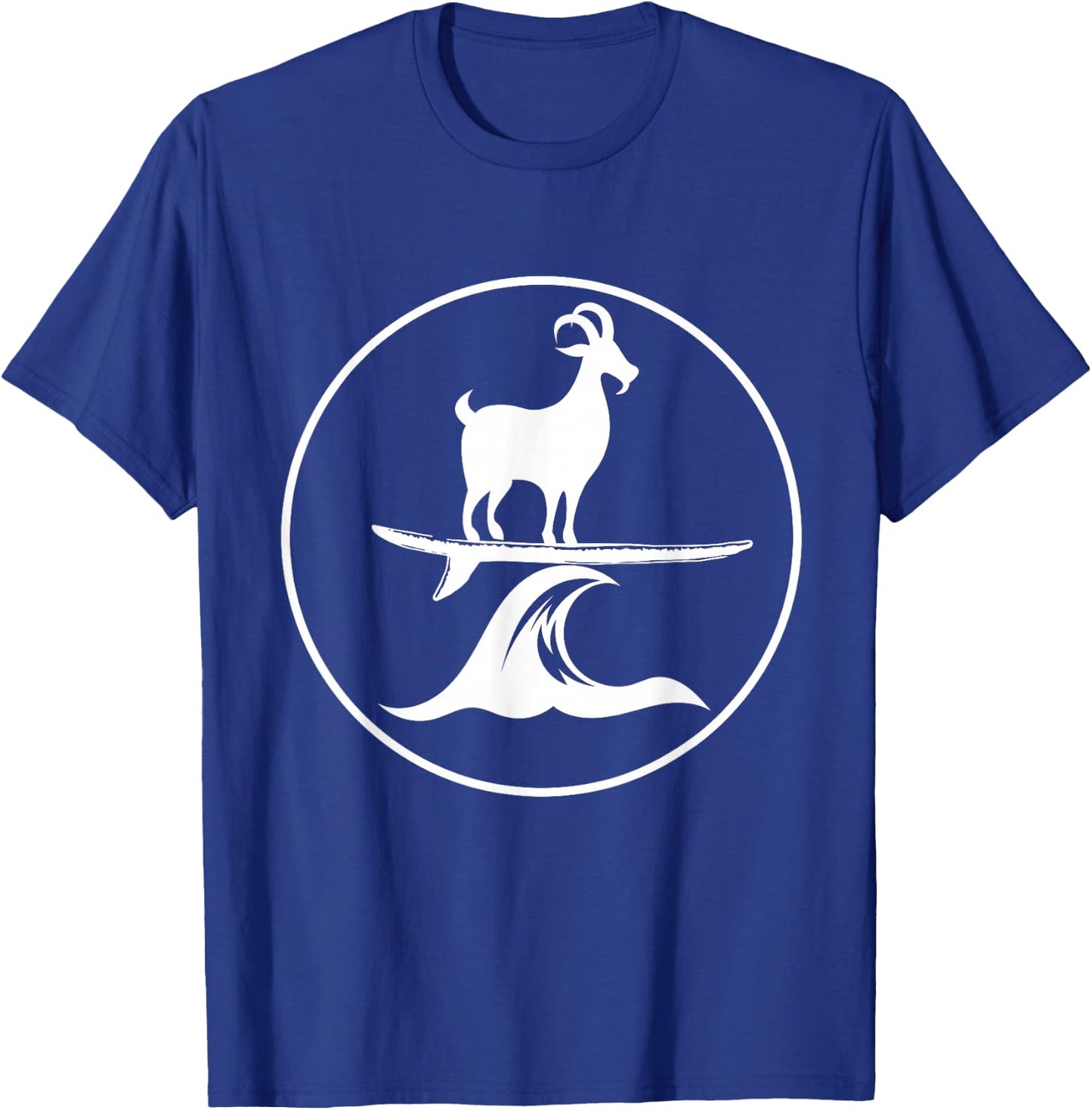 Funny Surfing Goat Cool Kids Farm Animal Goats Gift T-Shirt - T-Shirt | Royal