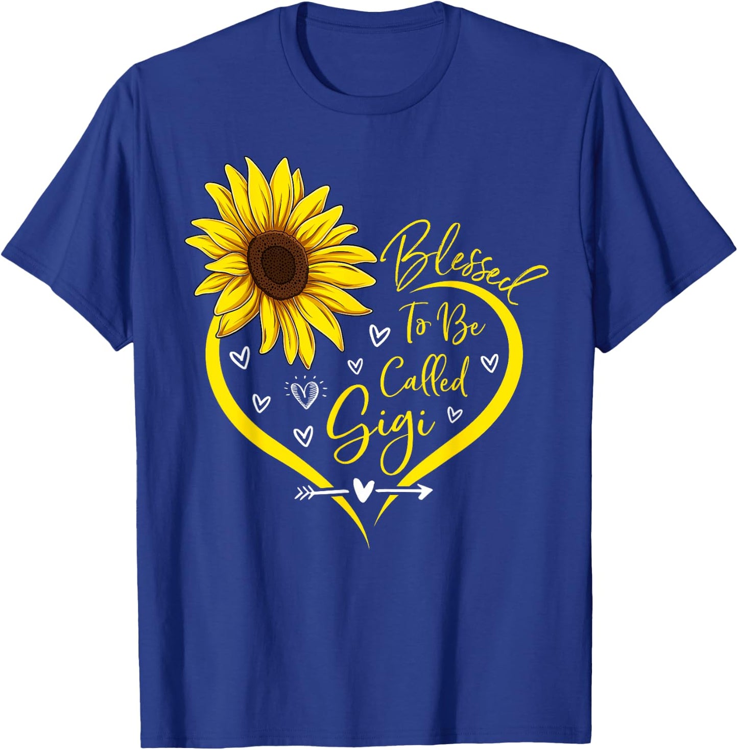 Blessed To Be Called Gigi Cute Grandma Mother's Day Heart T-Shirt - T-Shirt | Royal