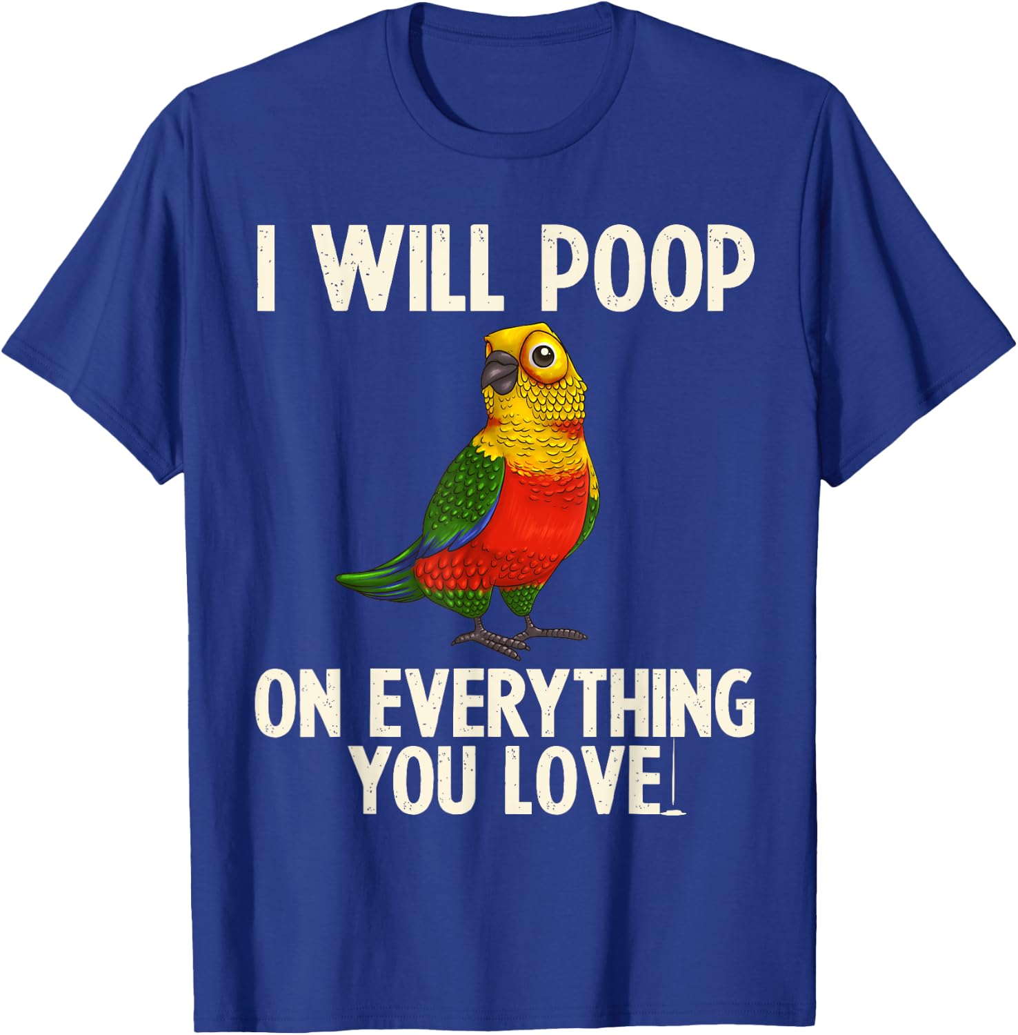 Funny Jenday Conure Design Parrot Lovers Men Women Pet Birds T-Shirt - T-Shirt | Royal