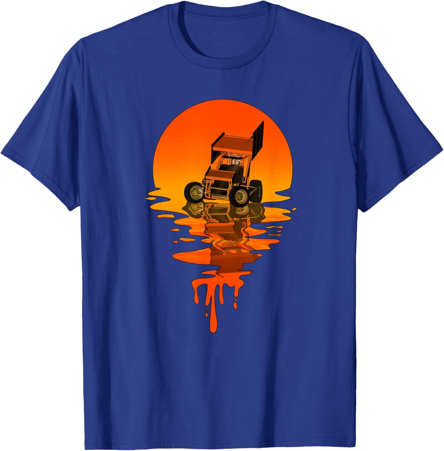 Vintage Retro Style Sprint Car Racing T-Shirt - T-Shirt | Royal