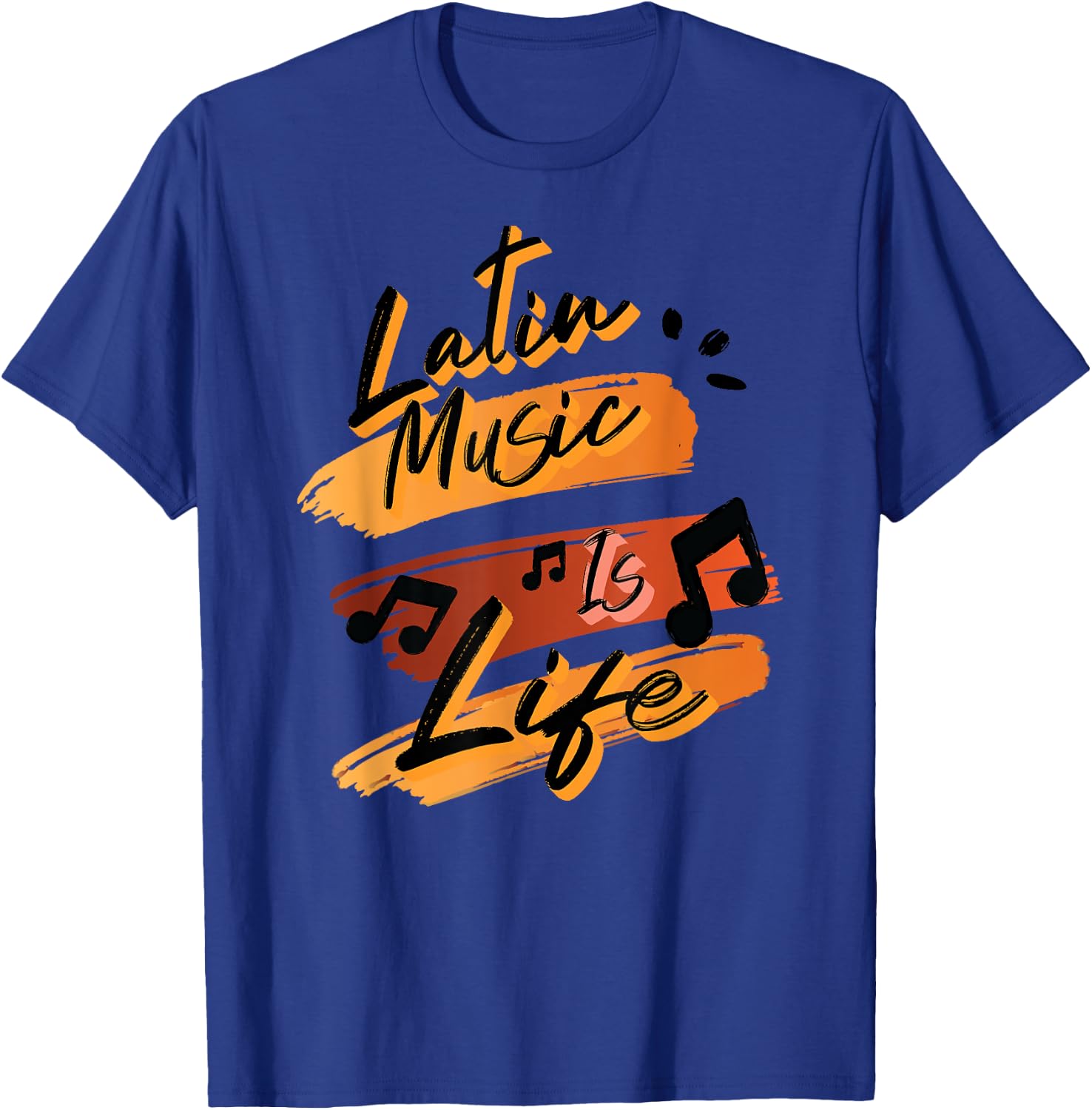 Cool Music Is Life Love Latin Music T-Shirt - T-Shirt | Royal