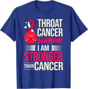 Head and Neck Throat Cancer Ribbon Survivor T-Shirt - T-Shirt | Royal