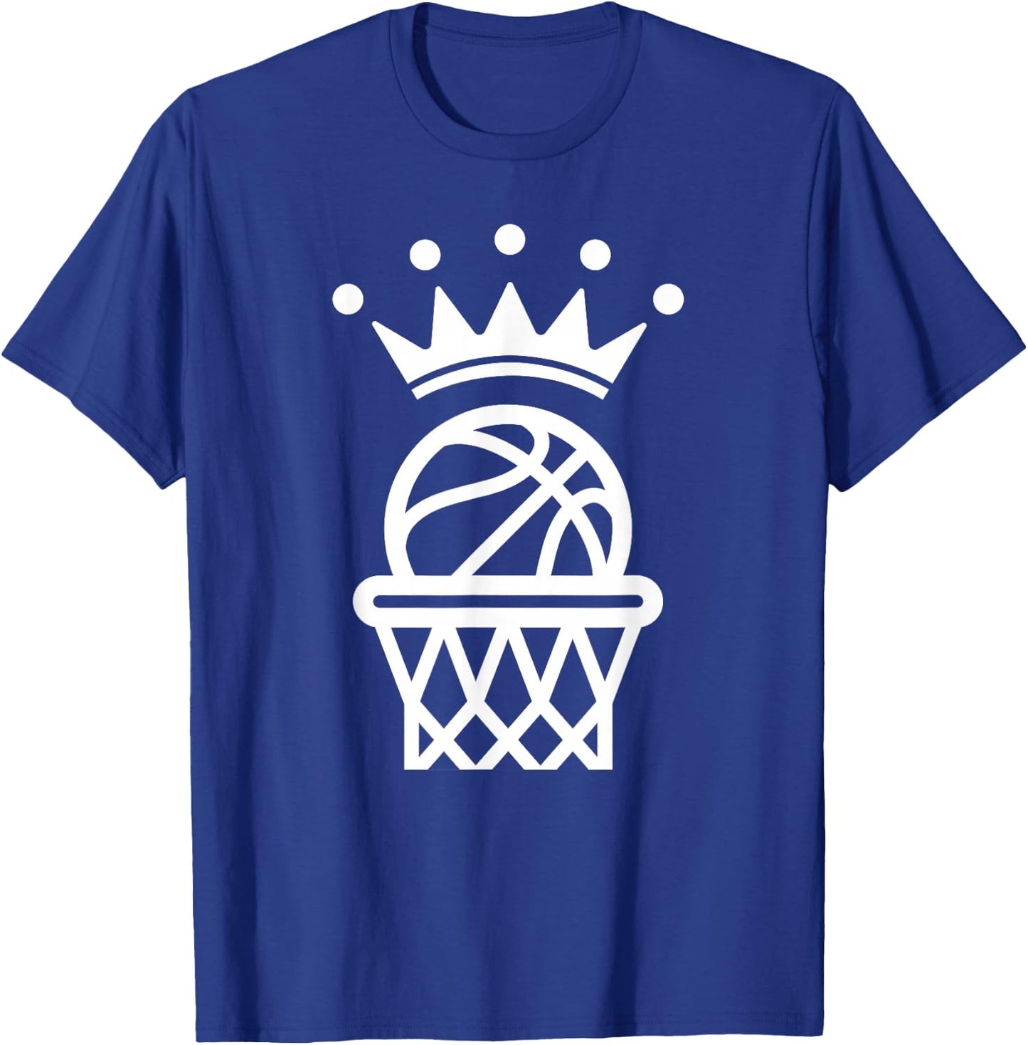 King Crown Basketball Player Funny For Coach Fan T-Shirt - T-Shirt | Royal