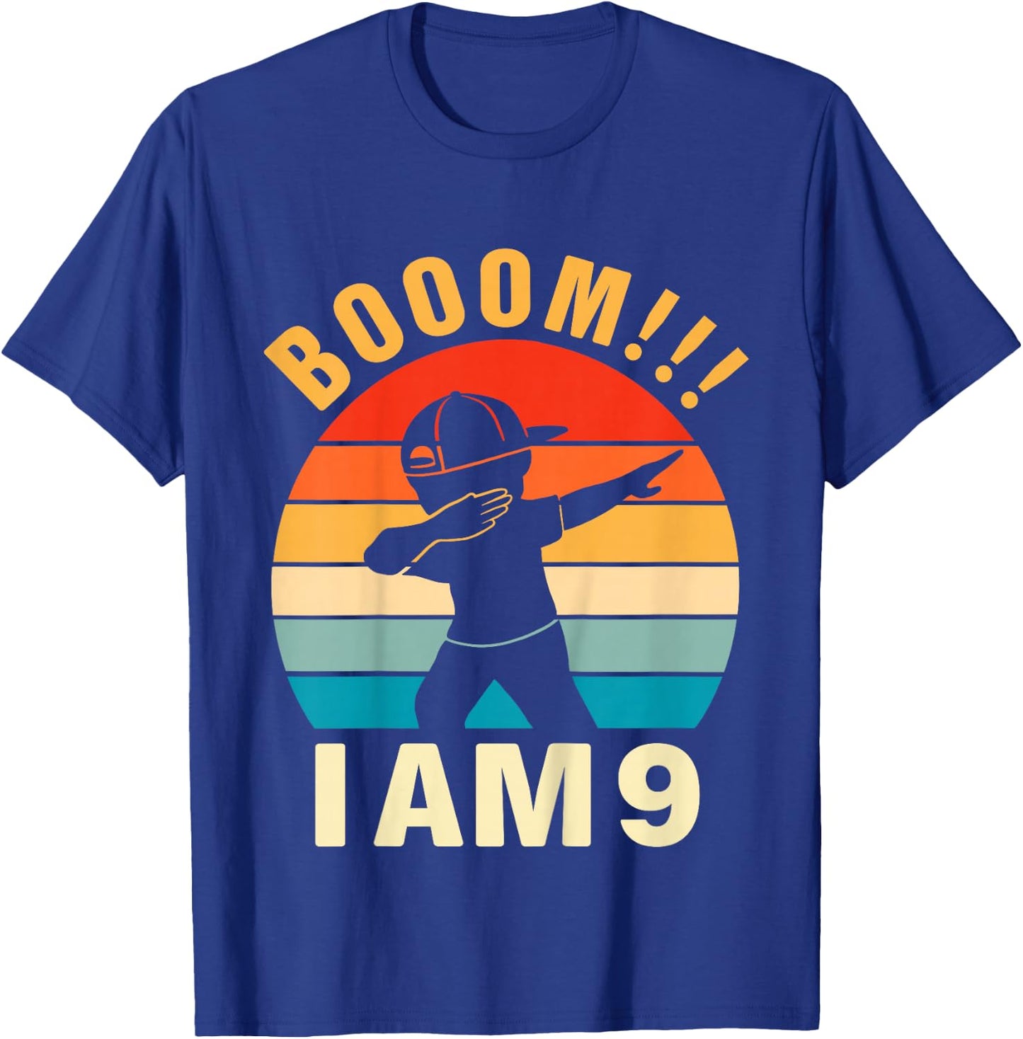 Kids Dabbing Birthday Shirt 9 Years Old 9th Birthday Outfit Boys T-Shirt - T-Shirt | Royal