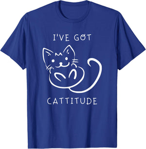 I've Got Cattitude - Cute, Funny Cat Gift Women T-Shirt - T-Shirt | Royal