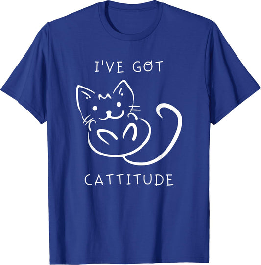 I've Got Cattitude - Cute, Funny Cat Gift Women T-Shirt - T-Shirt | Royal
