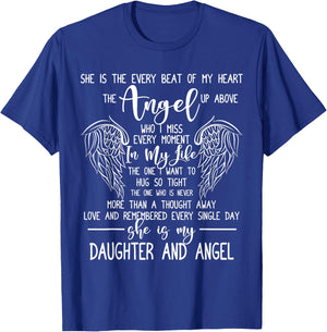 Loving Memory Funny Quote Miss My Daughter In Heaven Forever T-Shirt - T-Shirt | Royal