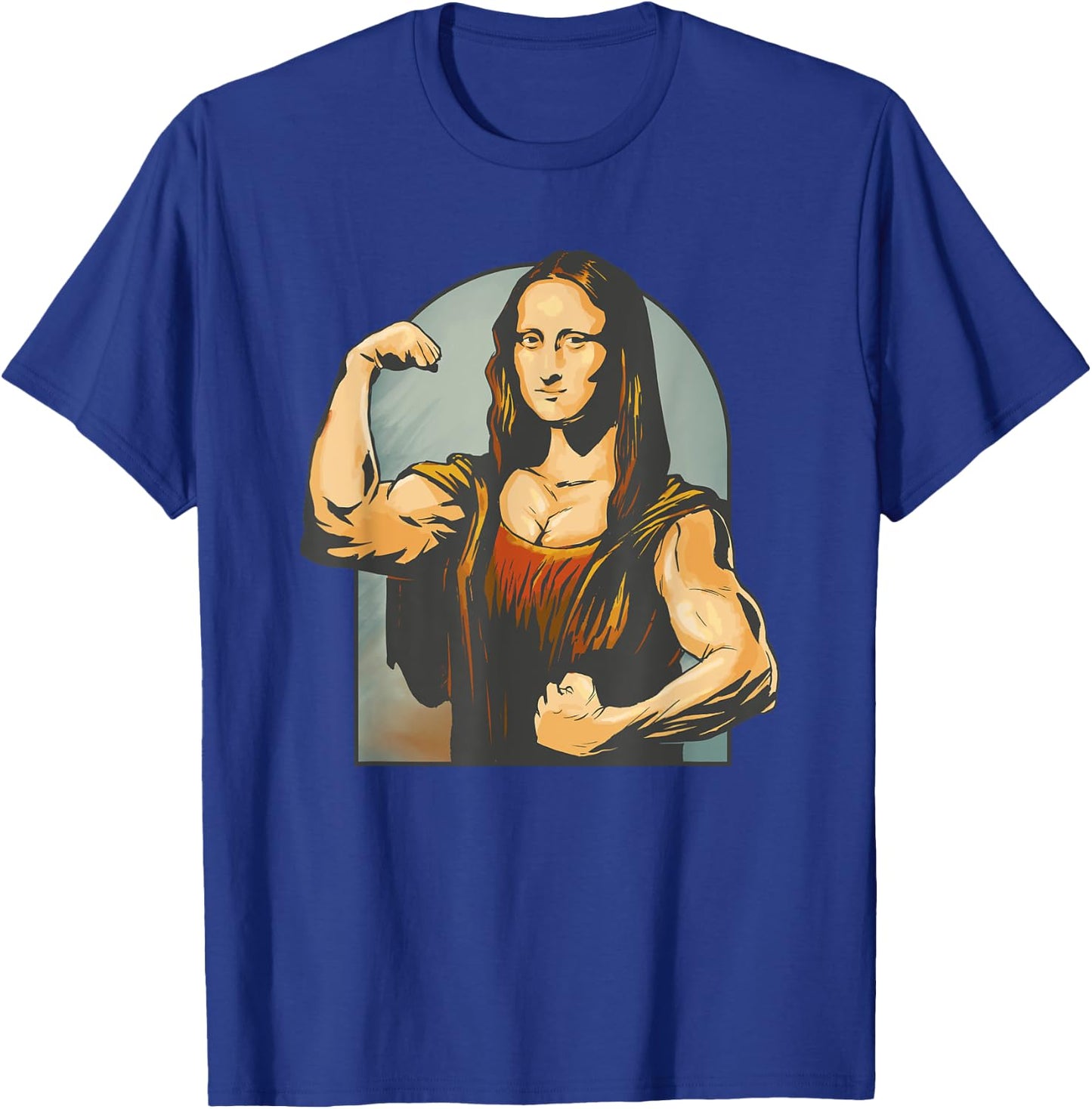 Lifting Mona Lisa Fitness Bodybuilding T-Shirt - T-Shirt | Royal