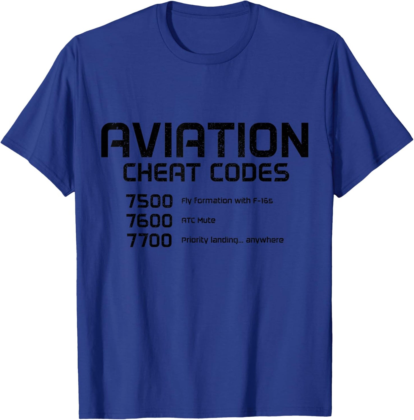 Pilot Aviation Codes Aeroplane Funny Pilot T-Shirt - T-Shirt | Royal