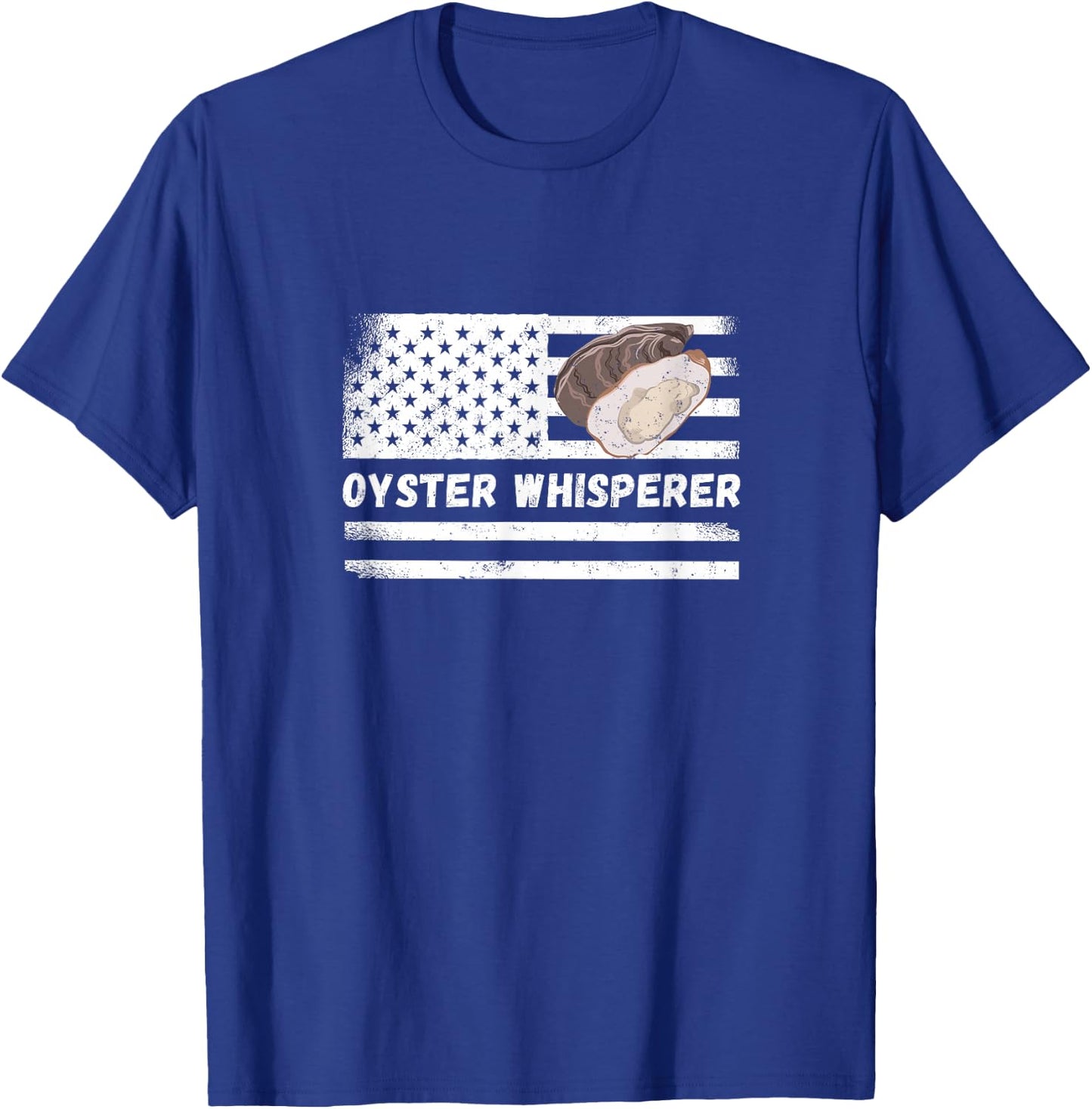 Oyster Whisperer USA America Flag Vintage Oyster Shucking T-Shirt - T-Shirt | Royal