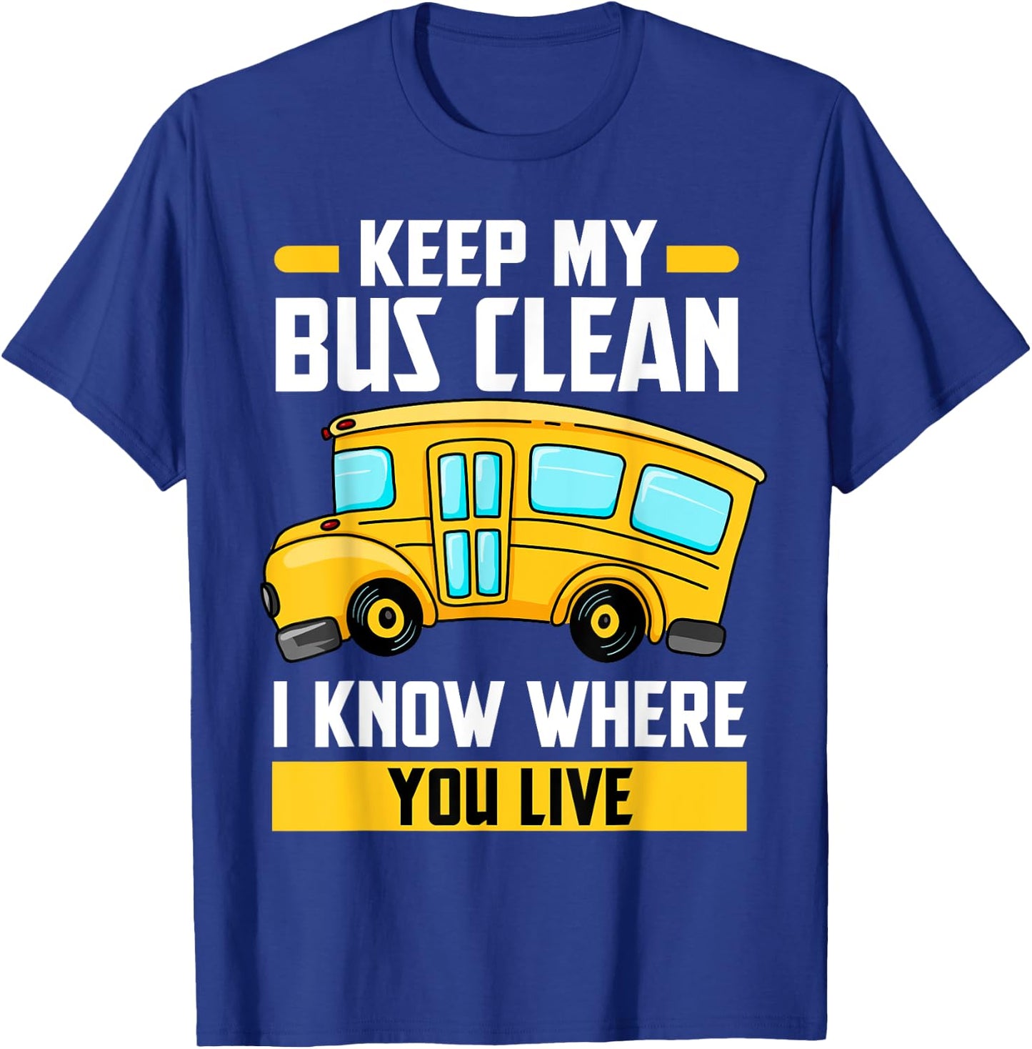 Bus Driver School Traffic Stops T-Shirt - T-Shirt | Royal