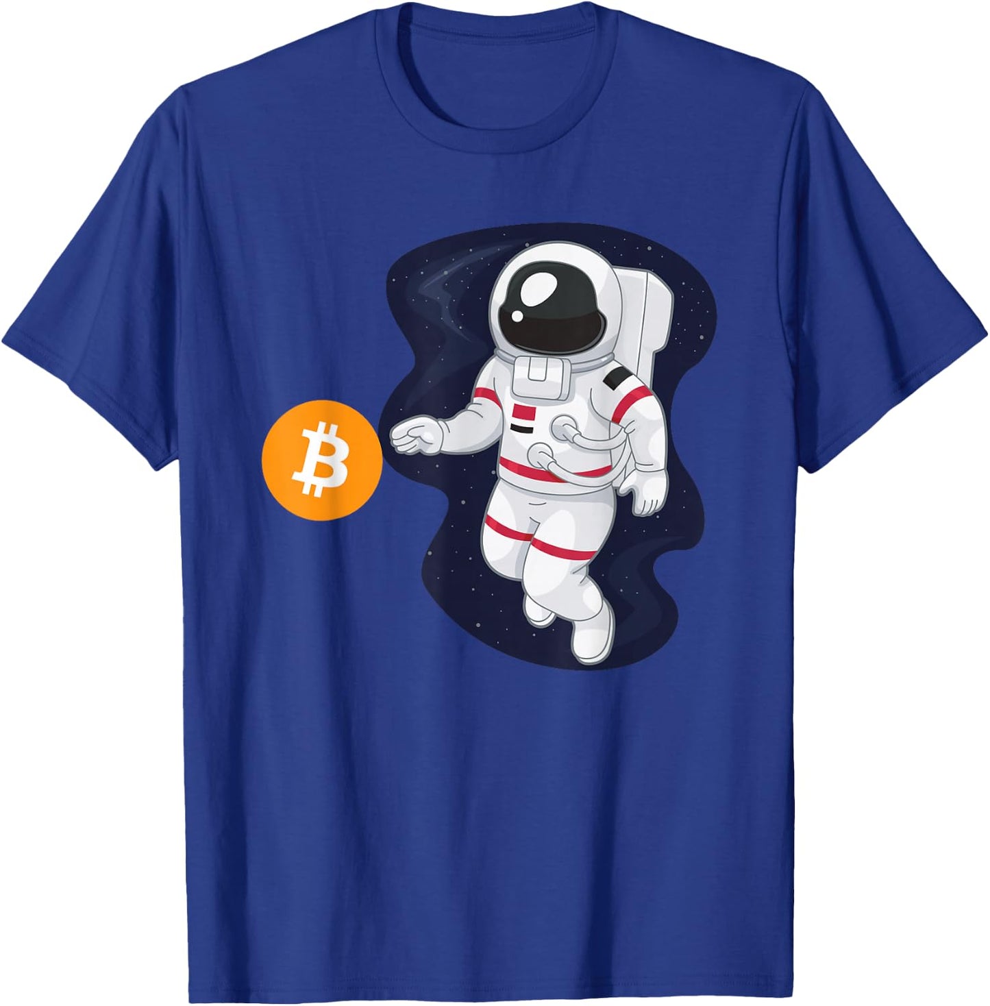 Astronaut BTC To The Moon - Crypto Trader Bitcoin Investor T-Shirt - T-Shirt | Royal