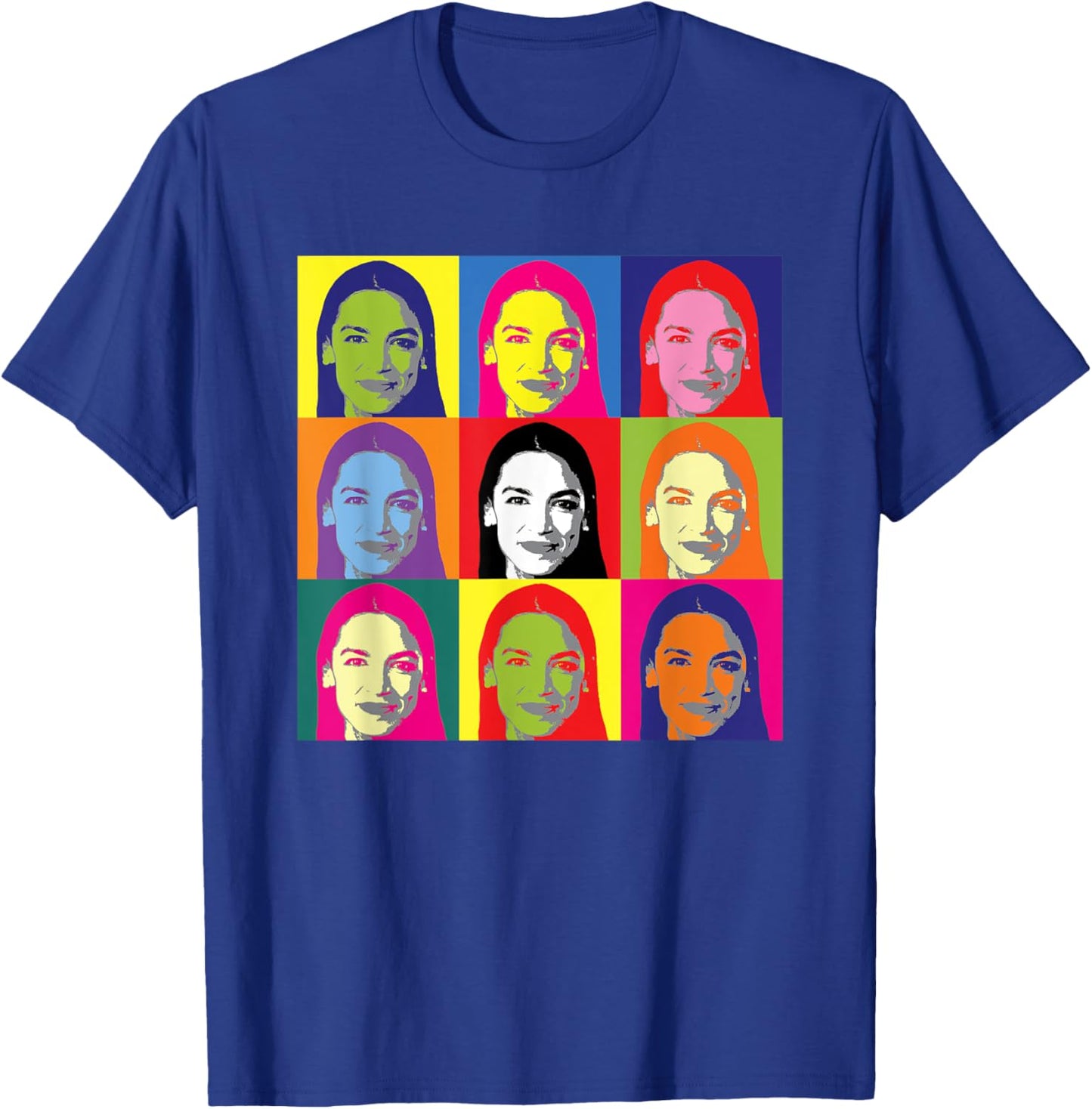 AOC Progressive Democrats Retro Vintage Pop Art T-Shirt - T-Shirt | Royal