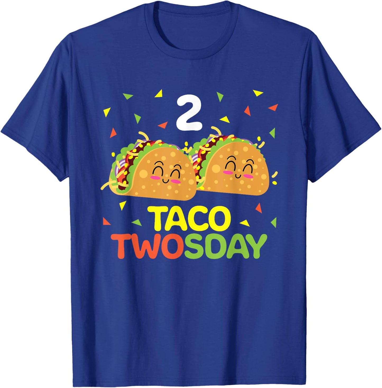 Taco Twosday 2nd Birthday Gifts for Kids Toddler Boy Girl T-Shirt - T-Shirt | Royal