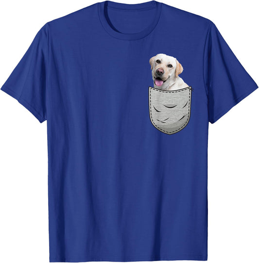 Labbi Labrador Retriever Chest Bag Pocket Dog Owners Men Women Kids T-Shirt - T-Shirt | Royal