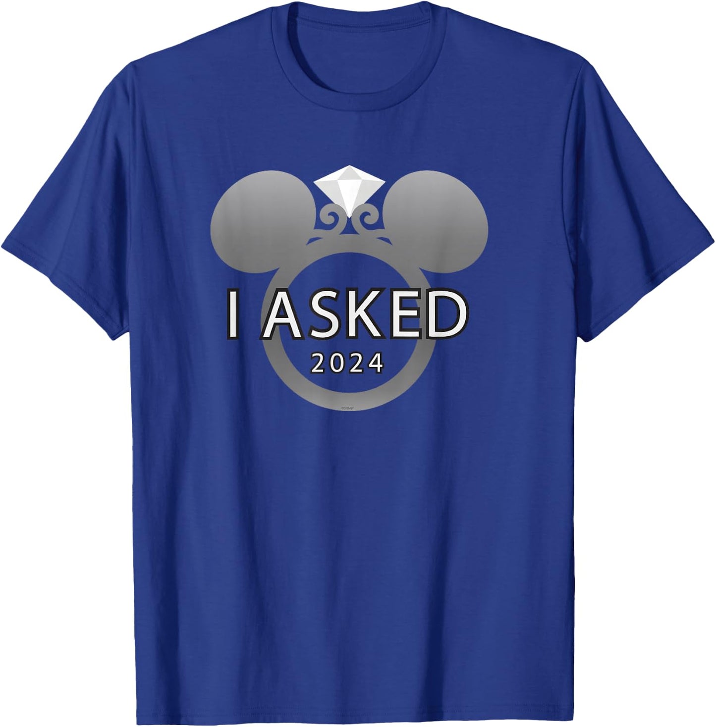 Disney I Asked 2024 Engagement Ring Proposal Mickey T-Shirt - T-Shirt | Royal