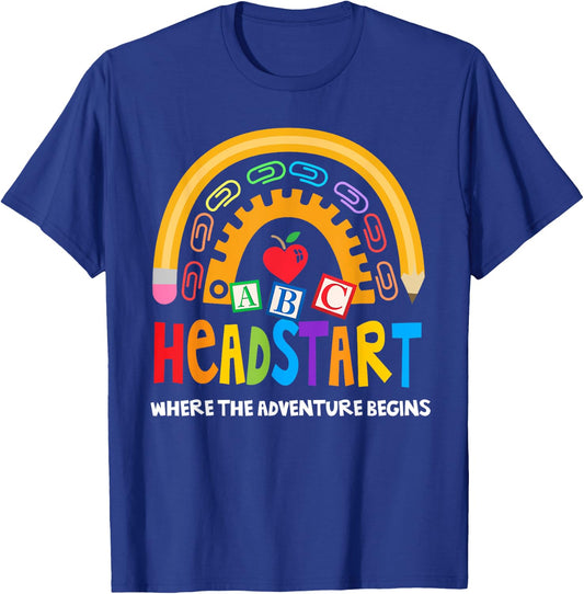 Teacher Early Childhood Education Preschool Head Start Crew T-Shirt - T-Shirt | Royal