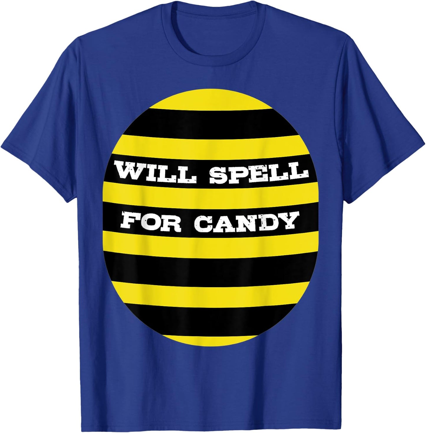 Kids Spelling Bee Halloween Costume "Will Spell For Candy" T-Shirt - T-Shirt | Royal
