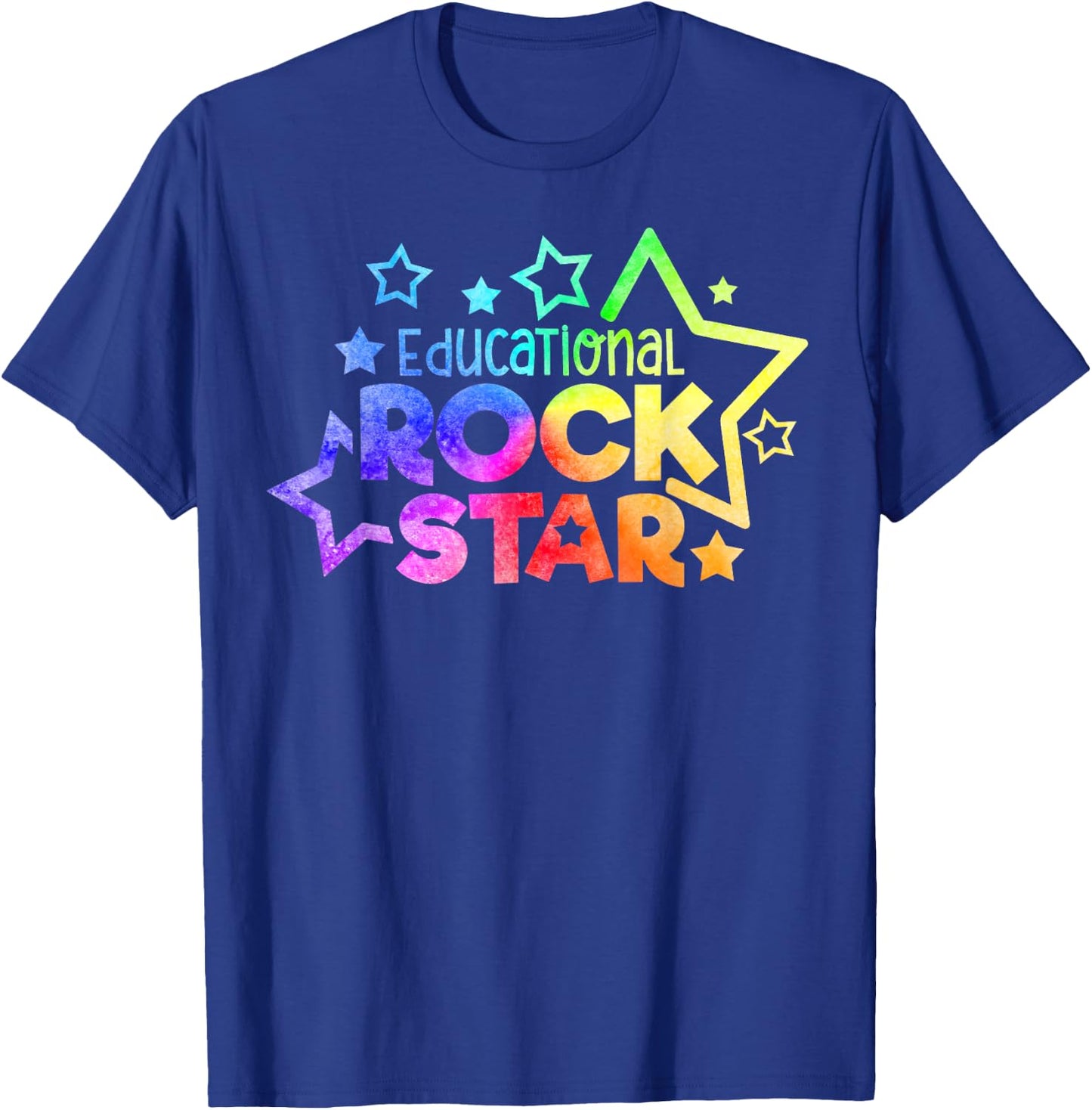 EDUCATIONAL ROCKSTAR Funny Teacher Quote Back to School T-Shirt - T-Shirt | Royal