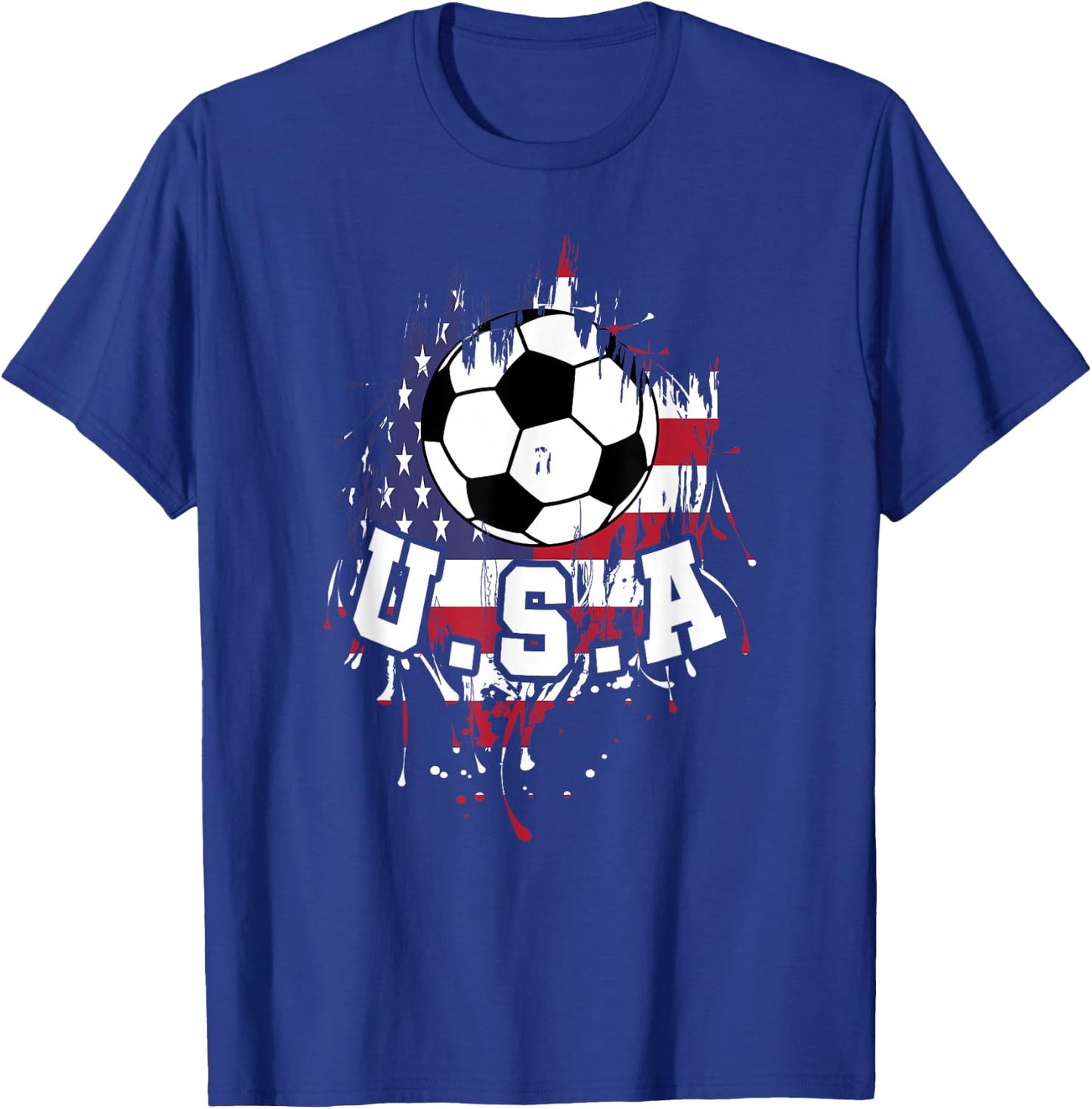 United States Soccer American Football USA Futbol T-Shirt - T-Shirt | Royal