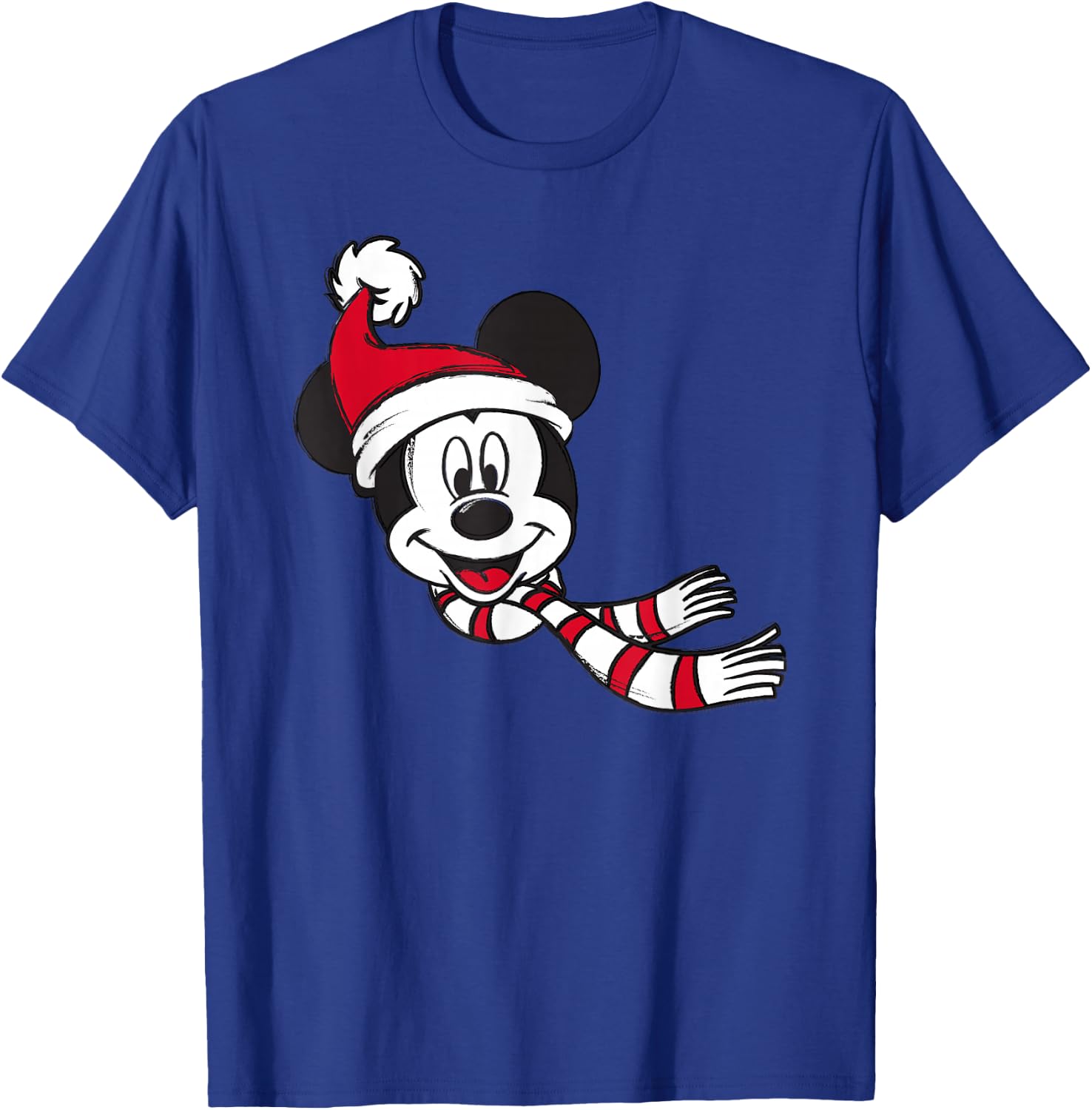 Disney - Mickey Mouse Santa Hat Holiday T-Shirt - T-Shirt | Royal