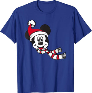 Disney - Mickey Mouse Santa Hat Holiday T-Shirt - T-Shirt | Royal