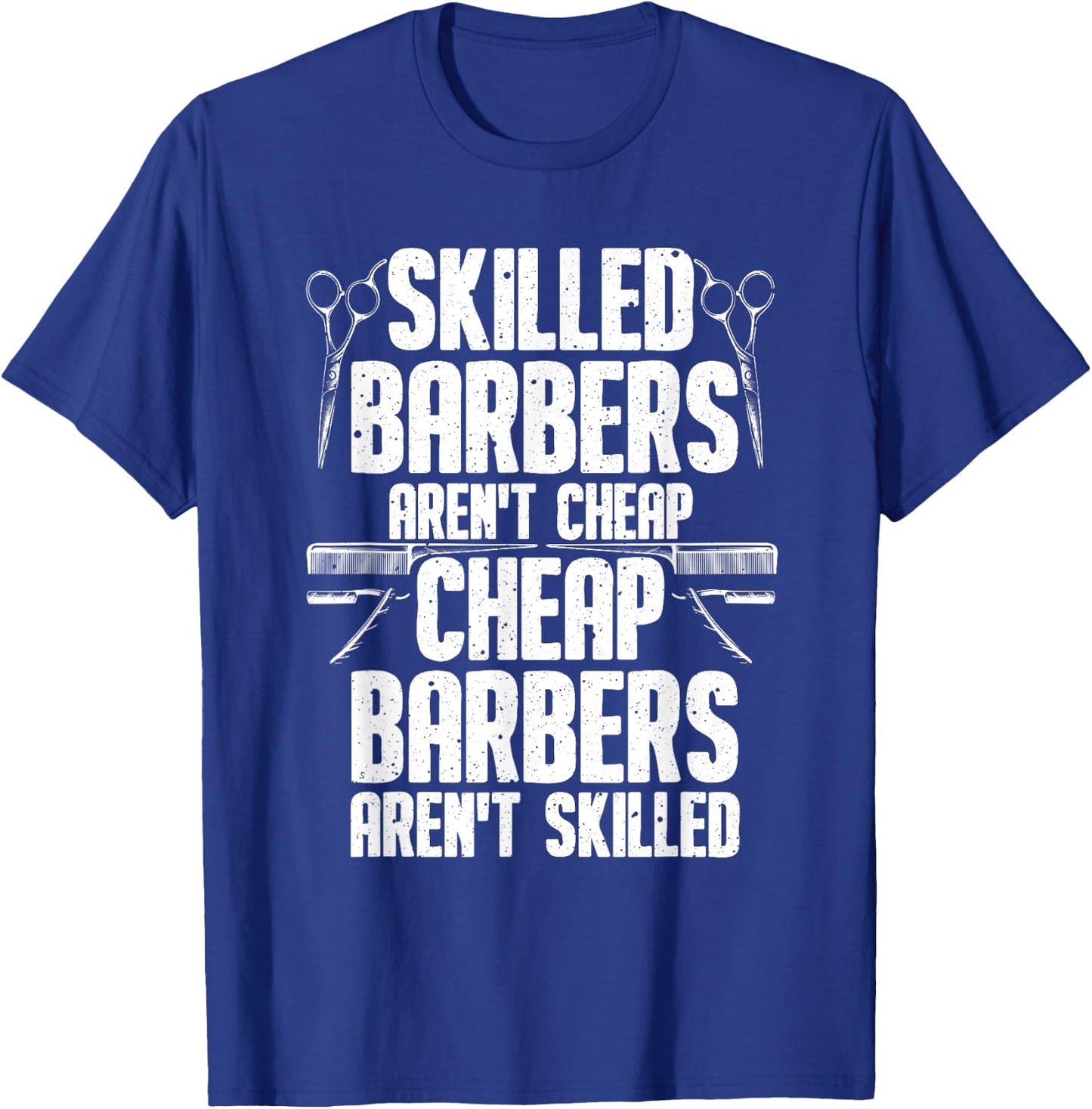 Barber Designs Dad Funny Hairdressing Hair Stylists T-Shirt - T-Shirt | Royal