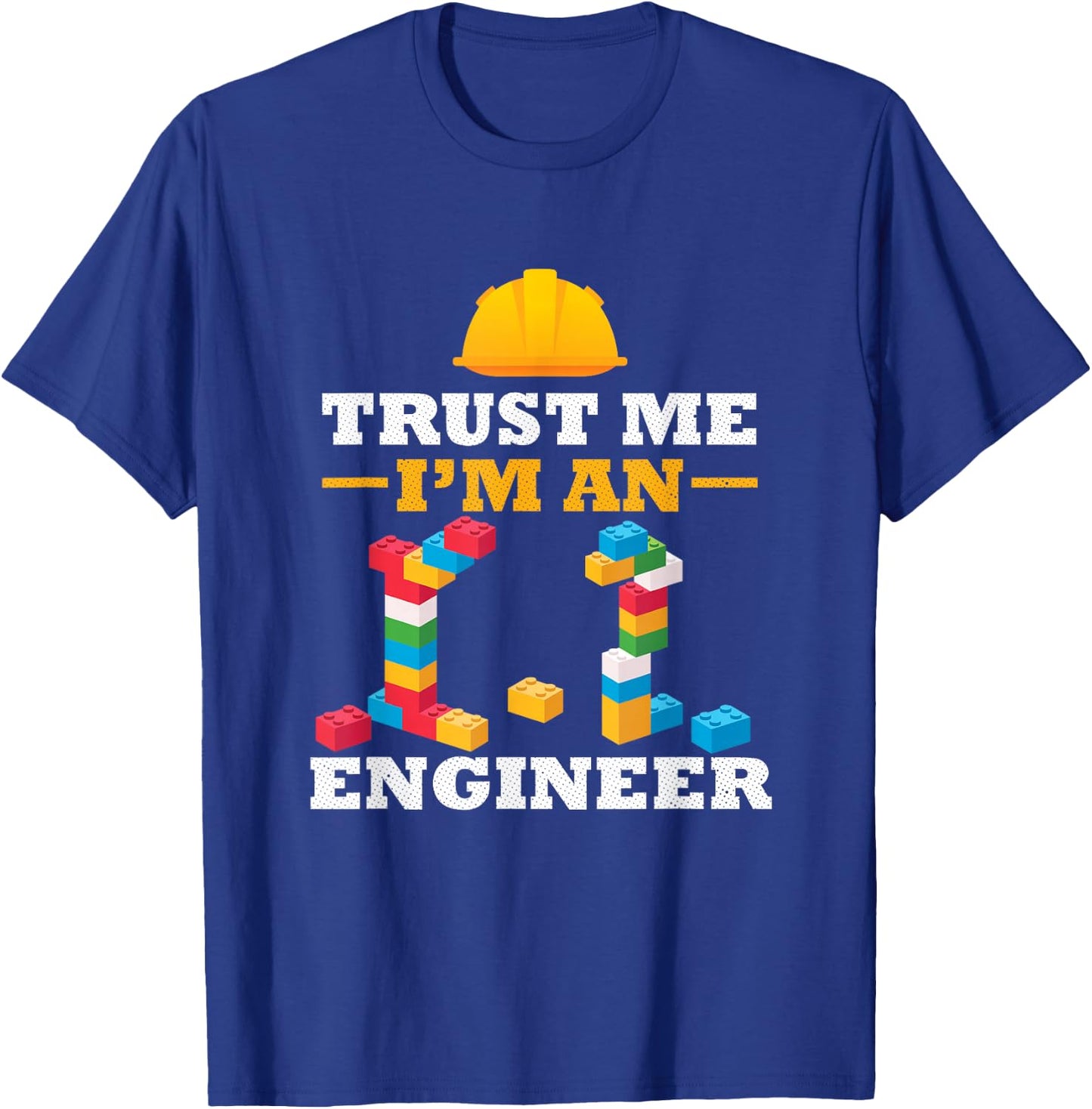 Engineer Master Builder Construction Building Bricks Blocks T-Shirt - T-Shirt | Royal