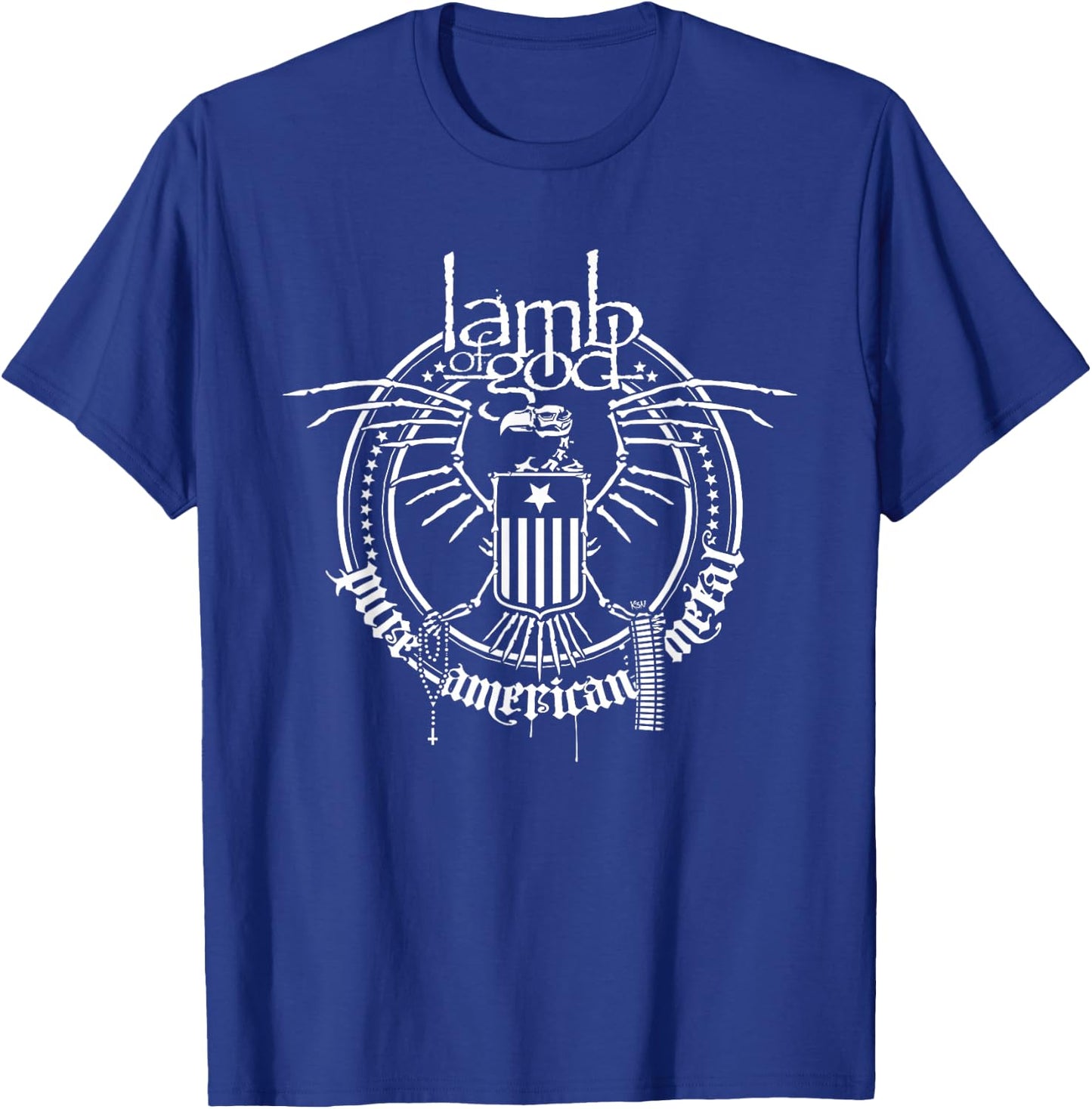 Lamb of God – Skeleton Eagle T-Shirt - T-Shirt | Royal
