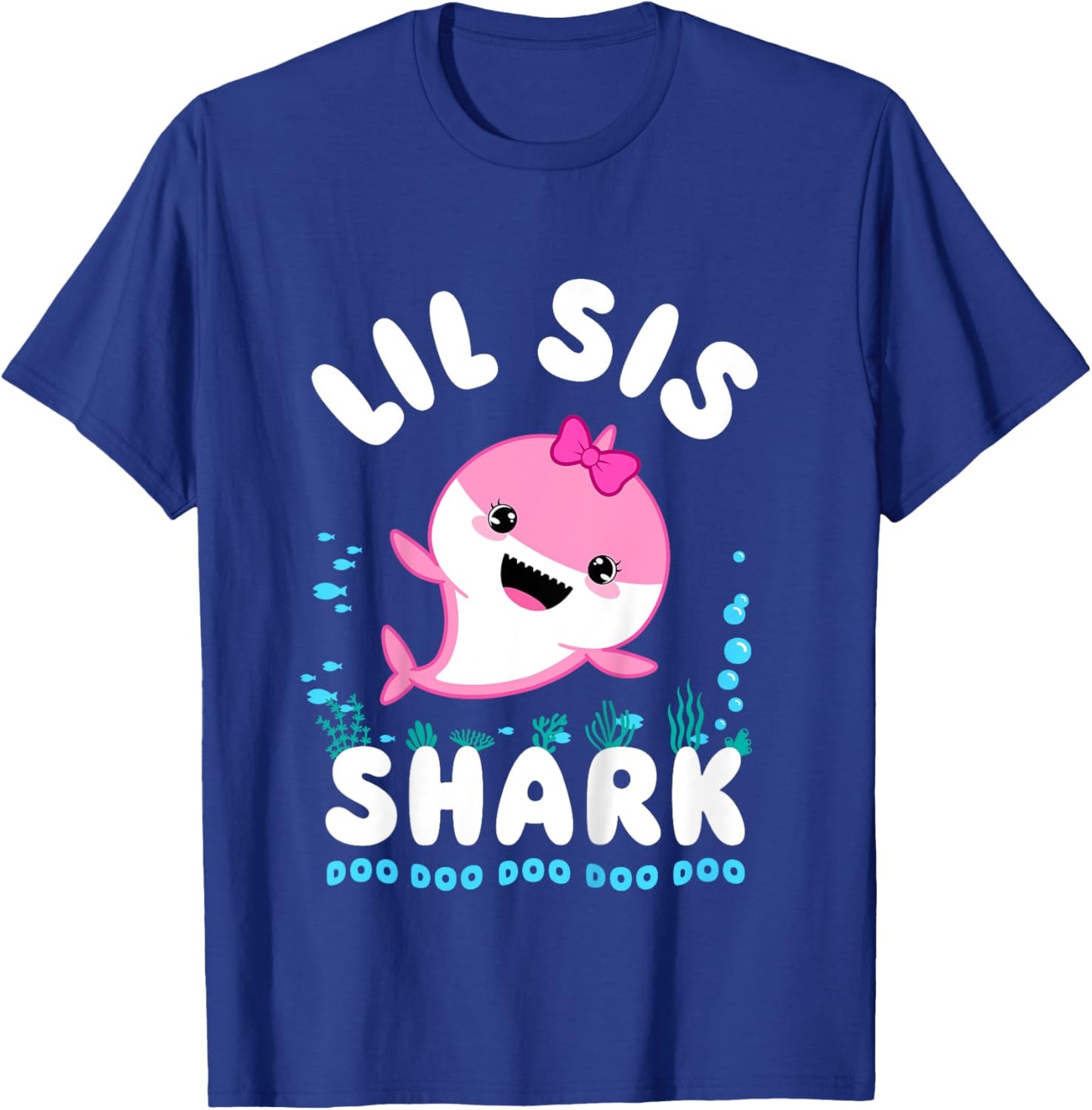 Lil Sis Shark Little Sister Kawaii T-Shirt - T-Shirt | Royal