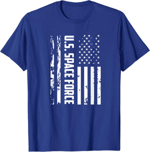 United States Space Force | USA Flag T-Shirt - T-Shirt | Royal