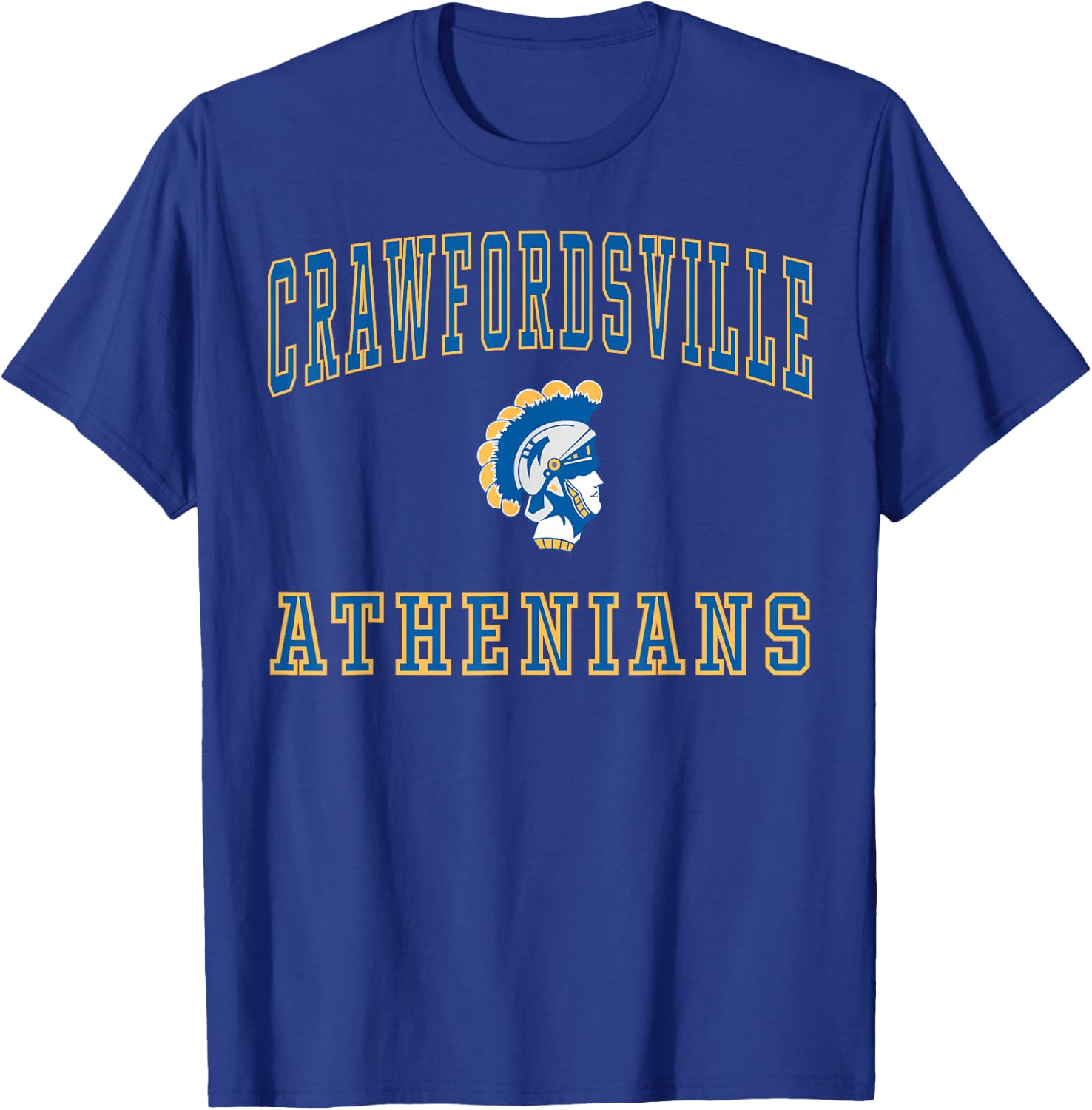 Crawfordsville High School Athenians C1 T-Shirt - T-Shirt | Royal