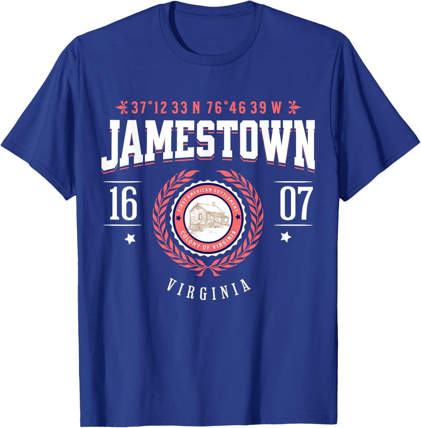 Jamestown Virginia Colony Rustic Souvenir Revolutionary War T-Shirt - T-Shirt | Royal