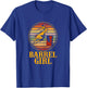 Arrel Racing Horse Riding Texas Rodeo Barrel Girl T-Shirt - T-Shirt | Royal