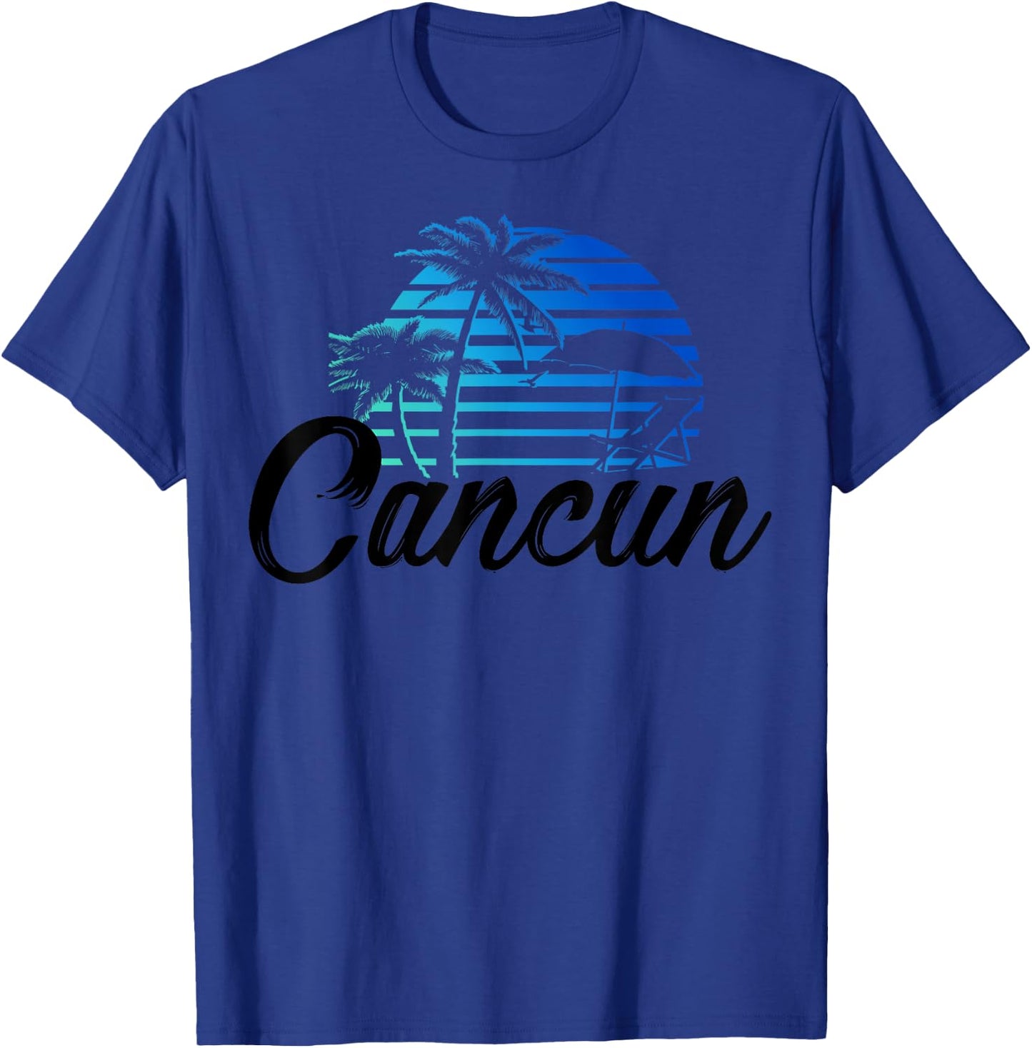 Cancun Mexico Beach Palm Tree Party Destination Gift Men Women Kids T-Shirt - T-Shirt | Royal