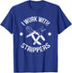I Work With Strippers Funny Lineman Electrician T-Shirt - T-Shirt | Royal