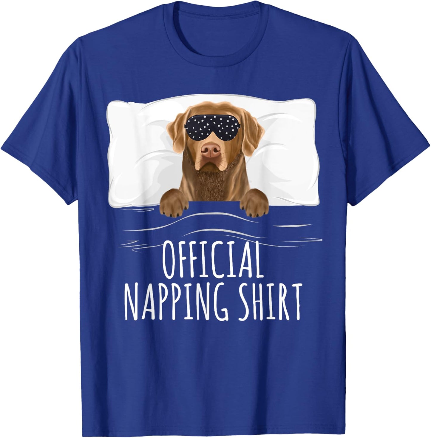 Black Sleep Mask Chesapeake Bay Retriever Official Napping T-Shirt - T-Shirt | Royal