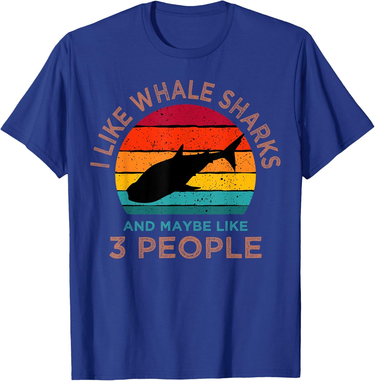 Whale Shark Lover Retro Largest Fish Colossal Sea Animal T-Shirt - T-Shirt | Royal