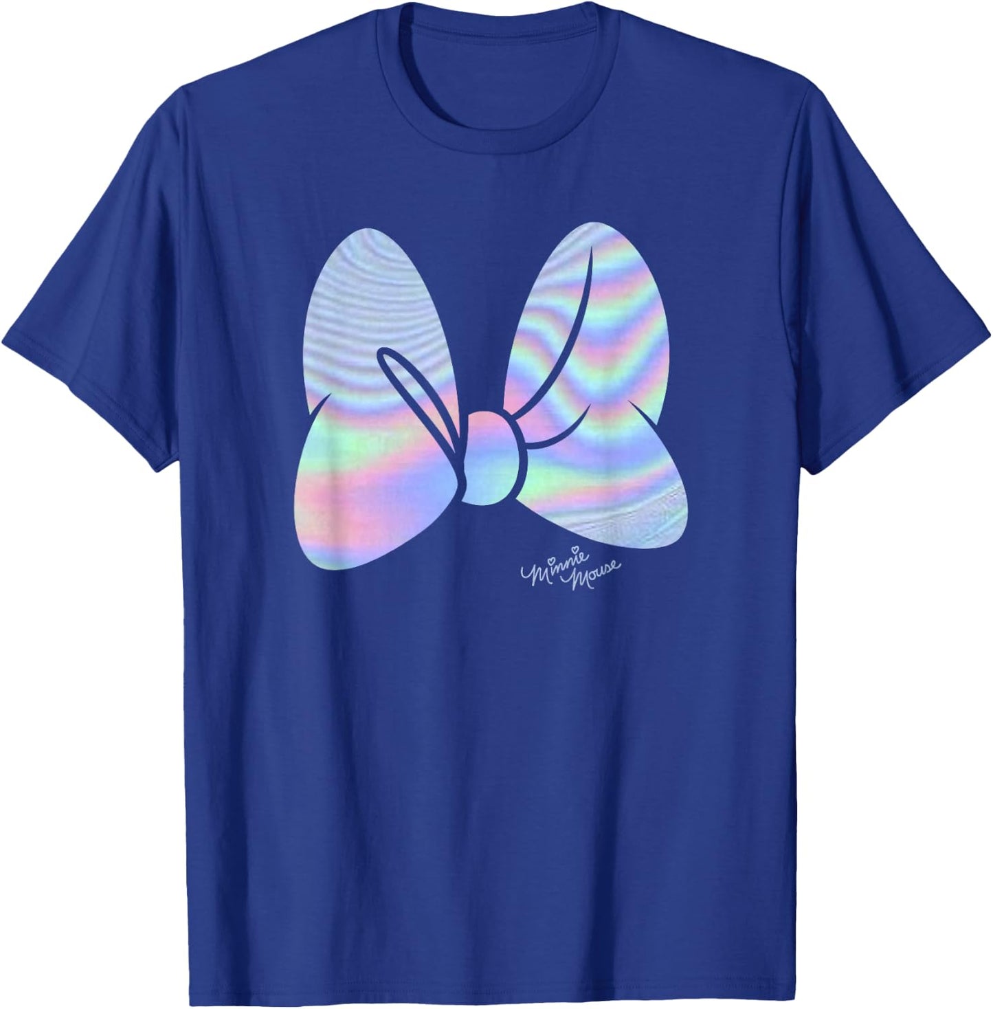 Disney Minnie Mouse Holographic Neon Minnie Bow T-Shirt - T-Shirt | Royal