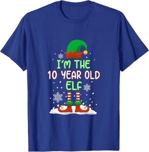The 10 Year Old Elf Family Matching Christmas Pajama Kids T-Shirt - T-Shirt | Royal