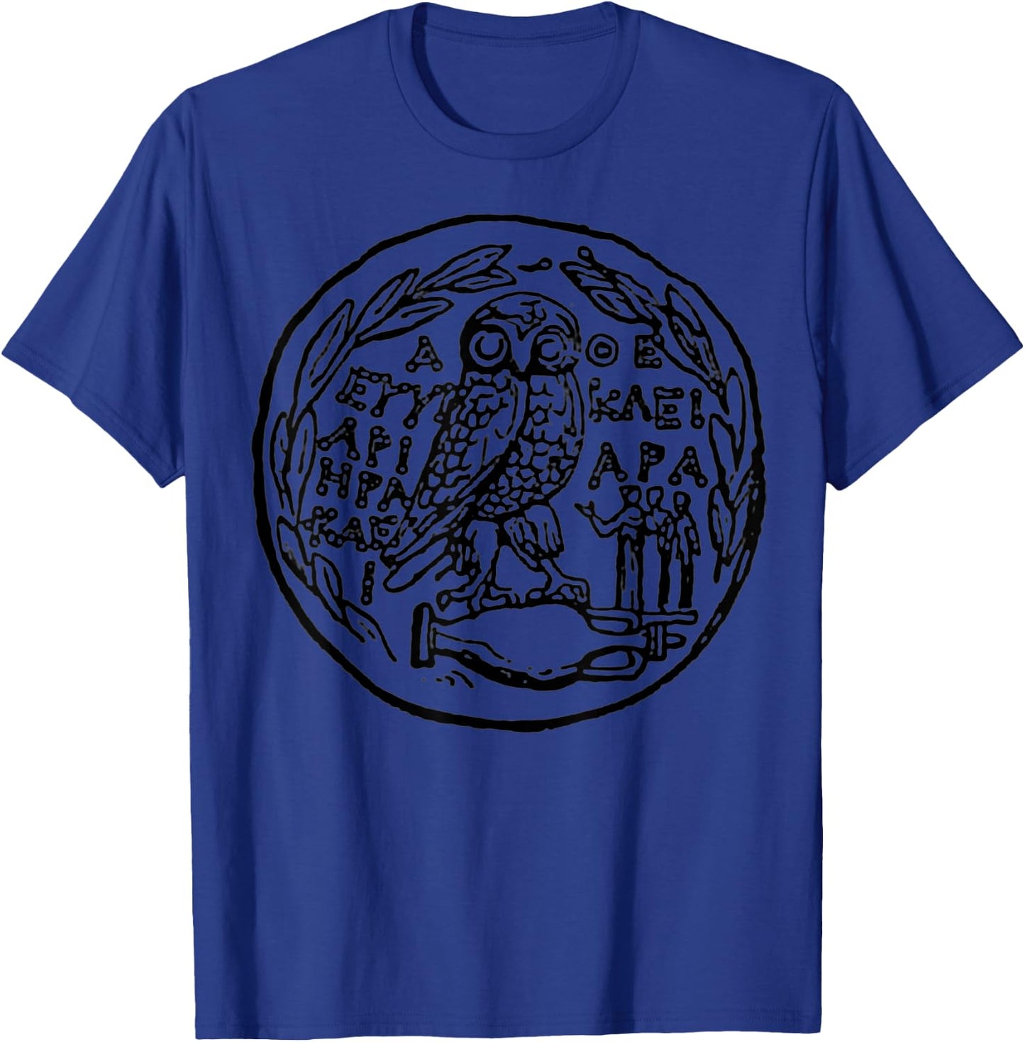 Greek Mythology Athena Goddess Athenian Athens Owl gift T-Shirt - T-Shirt | Royal